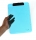 Clipboard standard Office box, A4, transparent PP, albastru